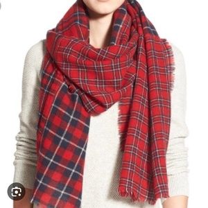 MADEWELL Tartan Mixed Plaid Scarf Red/Navy